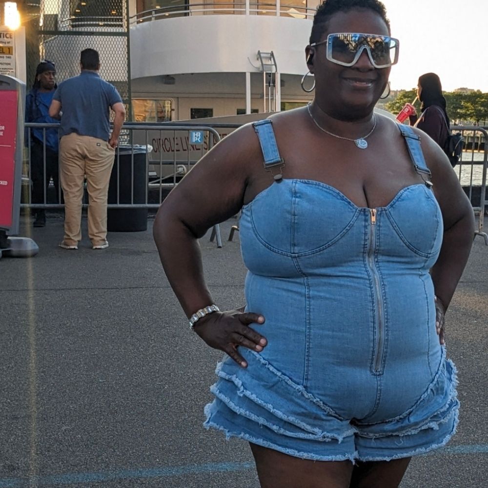 FN So Over It Sexy Denim Overall Romper - Picture 2 of 9
